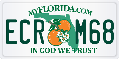 FL license plate ECRM68