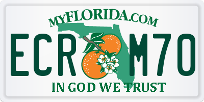 FL license plate ECRM70