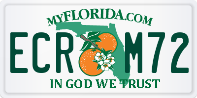 FL license plate ECRM72