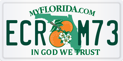 FL license plate ECRM73