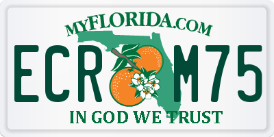 FL license plate ECRM75
