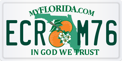 FL license plate ECRM76
