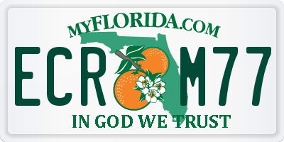 FL license plate ECRM77
