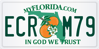 FL license plate ECRM79