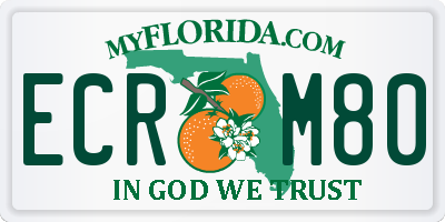 FL license plate ECRM80