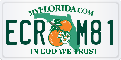 FL license plate ECRM81