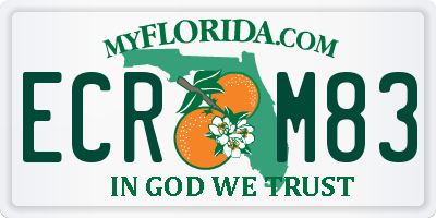 FL license plate ECRM83