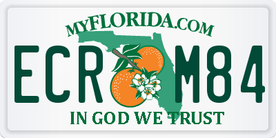 FL license plate ECRM84