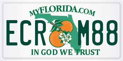 FL license plate ECRM88