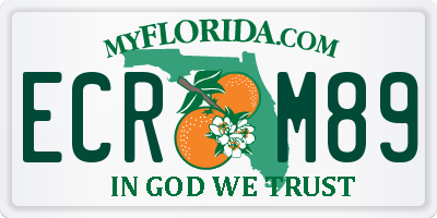 FL license plate ECRM89
