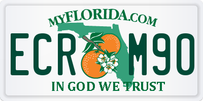 FL license plate ECRM90