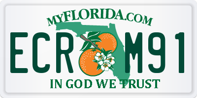 FL license plate ECRM91