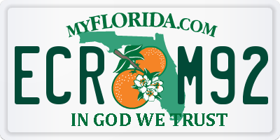 FL license plate ECRM92
