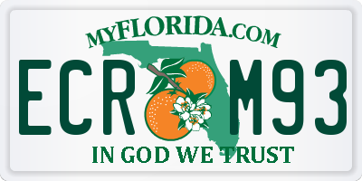 FL license plate ECRM93