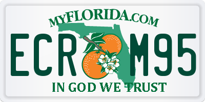 FL license plate ECRM95