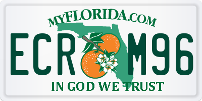 FL license plate ECRM96