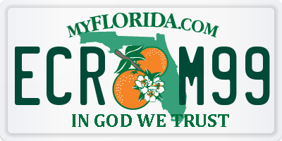 FL license plate ECRM99