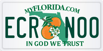 FL license plate ECRN00