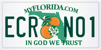 FL license plate ECRN01