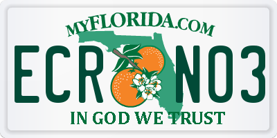 FL license plate ECRN03
