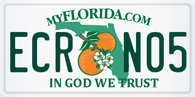 FL license plate ECRN05