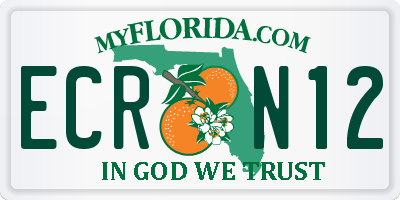 FL license plate ECRN12