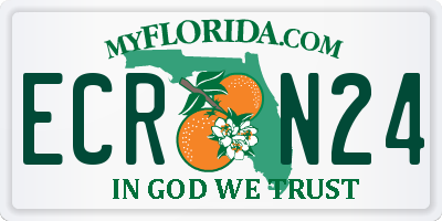 FL license plate ECRN24