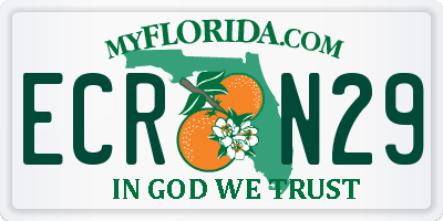 FL license plate ECRN29