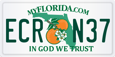 FL license plate ECRN37