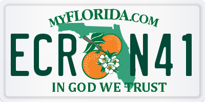 FL license plate ECRN41