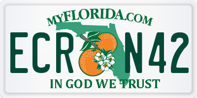 FL license plate ECRN42