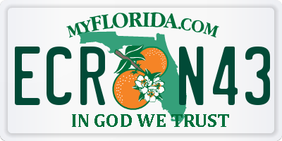FL license plate ECRN43