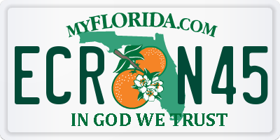 FL license plate ECRN45
