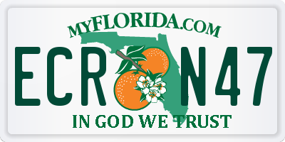 FL license plate ECRN47
