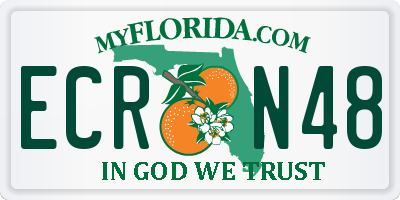 FL license plate ECRN48