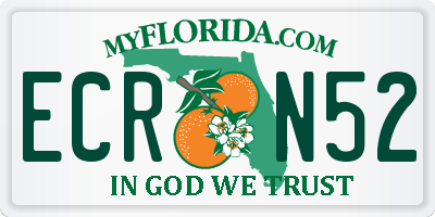 FL license plate ECRN52