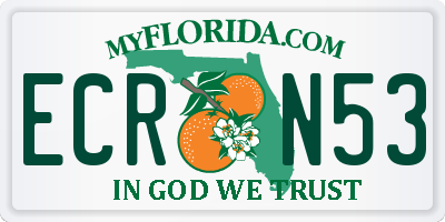 FL license plate ECRN53