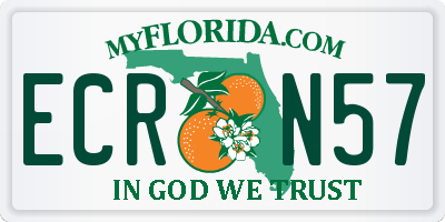 FL license plate ECRN57