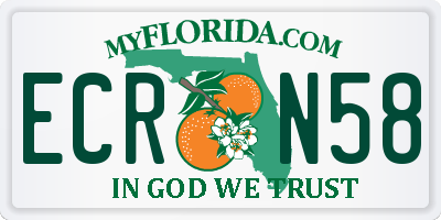 FL license plate ECRN58