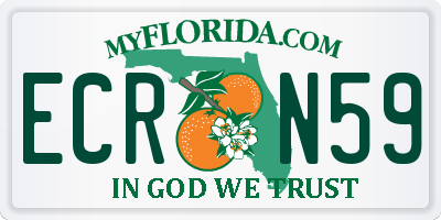 FL license plate ECRN59