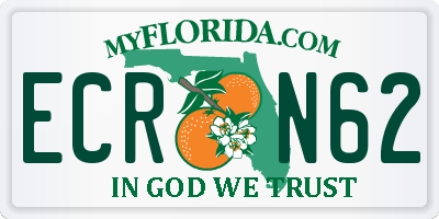 FL license plate ECRN62
