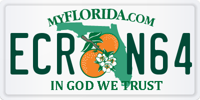 FL license plate ECRN64