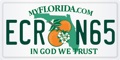 FL license plate ECRN65