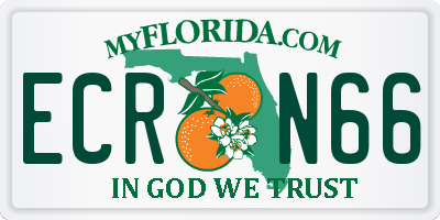 FL license plate ECRN66