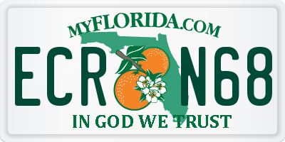 FL license plate ECRN68
