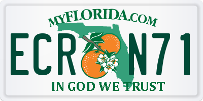 FL license plate ECRN71