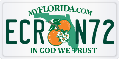 FL license plate ECRN72