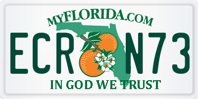FL license plate ECRN73