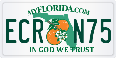 FL license plate ECRN75