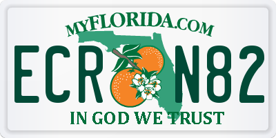 FL license plate ECRN82